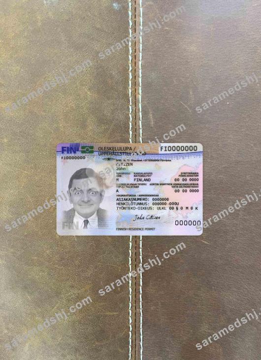 Finland residence permit version 2 photolook FRONT